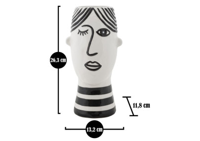 Vase Visage Artistique CM 13,2X11,8X26,3