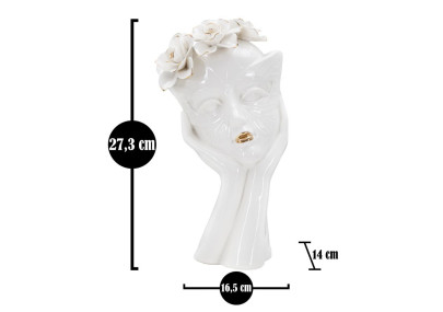 Vase Masque de Femme Mystique CM 16,5X14X27,3