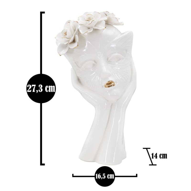 Vase Masque de Femme Mystique CM 16,5X14X27,3
