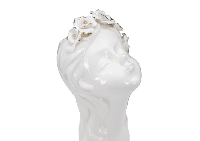 Vase Jeune Femme Roses Enchantées CM 10x14x26