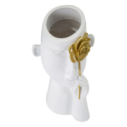 Vaso Viso Con Fiori CM 14X13X27