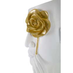 Vase Visage Avec Fleurs CM 14X13X27