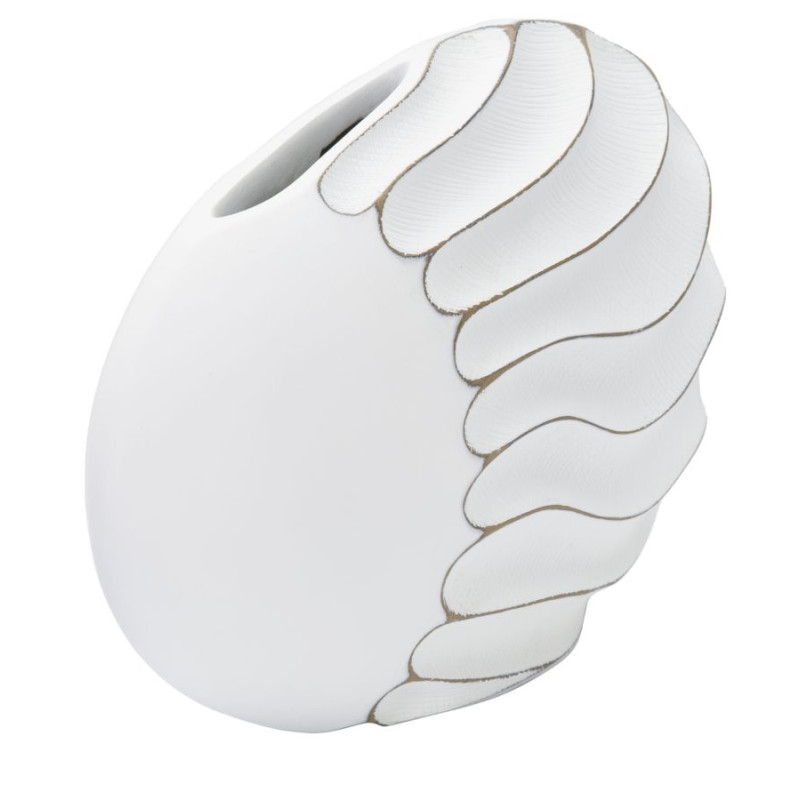 Vase Polyrésine Lignes Raffinées CM 34X11,5X24,5