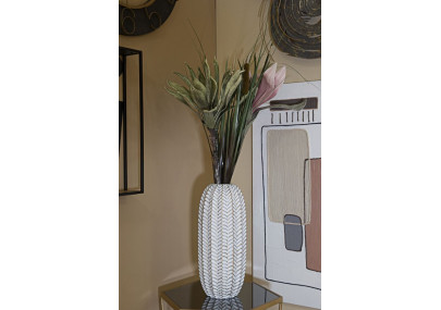 Vase Résine Feuille Élancé CM Ø 18,5X46