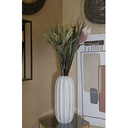 Vase Résine Feuille Élancé CM Ø 18,5X46