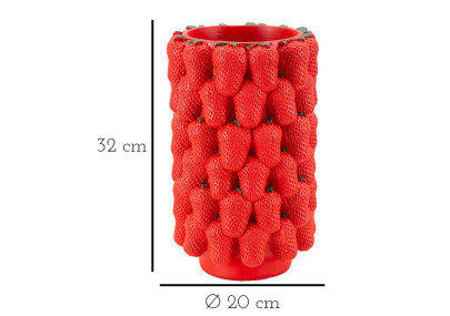 Vase Fraise Artistique CM Ø 20X32
