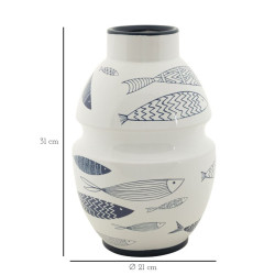 Vase Poisson Artistique CM Ø 21X31