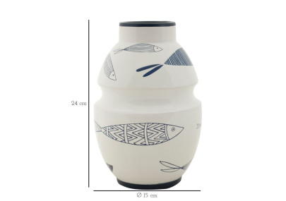 Vase Poisson Élancé CM Ø 15X24