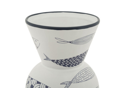 Vase Poisson Haut Design CM Ø 14X38,5