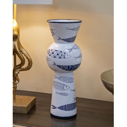 Vase Poisson Haut Design CM Ø 14X38,5