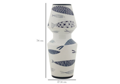 Vase Poisson Double Chic CM Ø 14X34