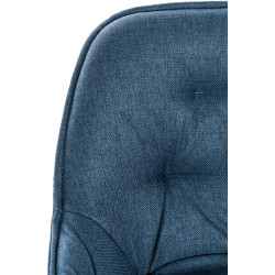 Ensemble de 2 tabourets de bar Gibson en tissu bleu