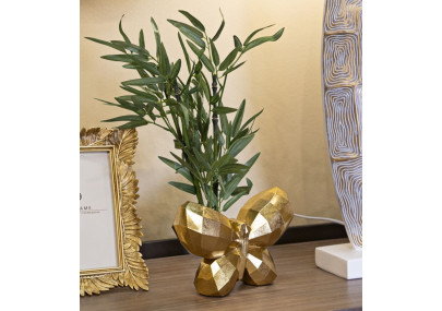 Vase Papillon Or Raffiné CM 22,5X8X15