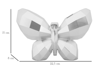Vase Papillon Argent Sublime CM 22,5X8X15