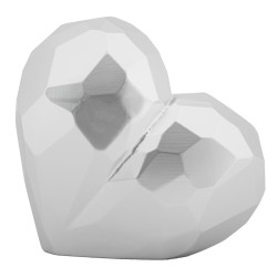 Vase Coeur Argent Chic CM 19X9X18