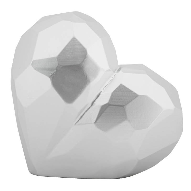 Vase Coeur Argent Chic CM 19X9X18