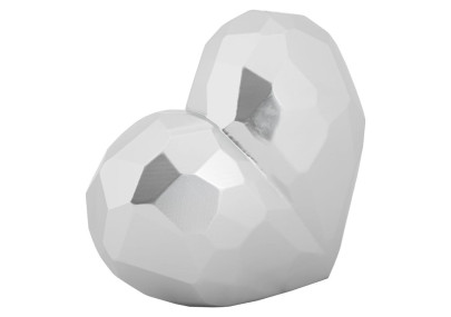 Vase Coeur Argent Chic CM 19X9X18