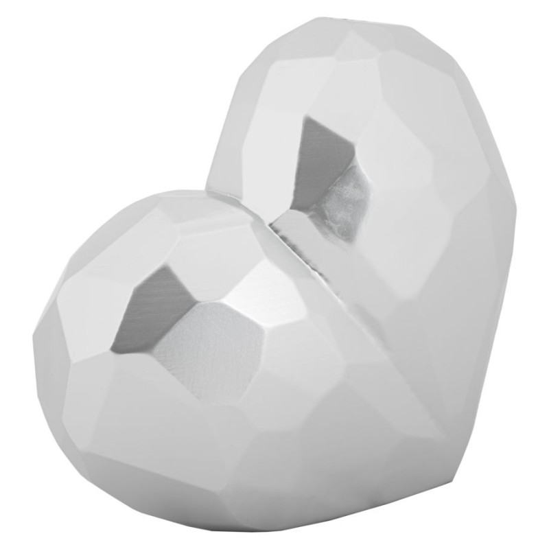 Vase Coeur Argent Chic CM 19X9X18