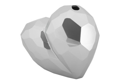 Vase Coeur Argent Chic CM 19X9X18