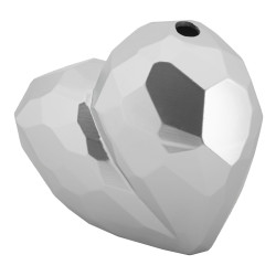 Vase Coeur Argent Chic CM 19X9X18