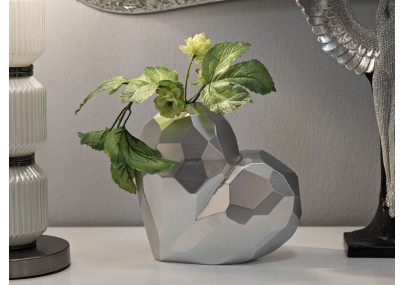 Vase Coeur Argent Chic CM 19X9X18