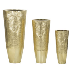 Porte-Vase Doré Lot de 3 Splendides CM Ø 50,8X114,9-40X92,7-29,8X70,5