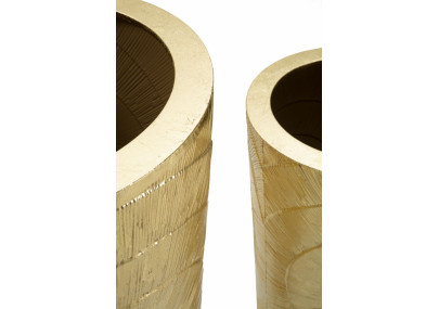 Porte-Vase Doré Lot de 3 Splendides CM Ø 50,8X114,9-40X92,7-29,8X70,5