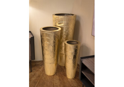 Porte-Vase Doré Lot de 3 Splendides CM Ø 50,8X114,9-40X92,7-29,8X70,5