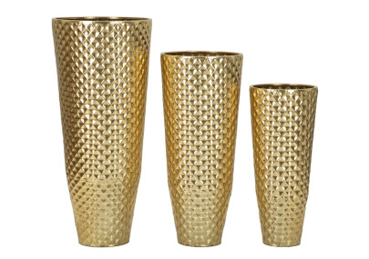 Ensemble de 3 Porte-Vase Glotty Élégant CM Ø 48X110-40X93-33X77