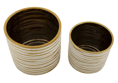 Porte-Vase Blom Set 2 PCS Chic CM Ø 23X22-18X17,5