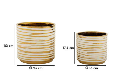 Porte-Vase Blom Set 2 PCS Chic CM Ø 23X22-18X17,5