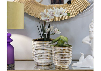 Porte-Vase Melody Set 2 PCS Raffiné CM Ø 23X24-17,5X19