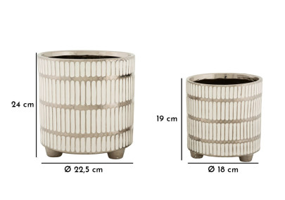 Porte-Vase Ray Set 2 PCS Élégant CM Ø 22,5X24-18X19