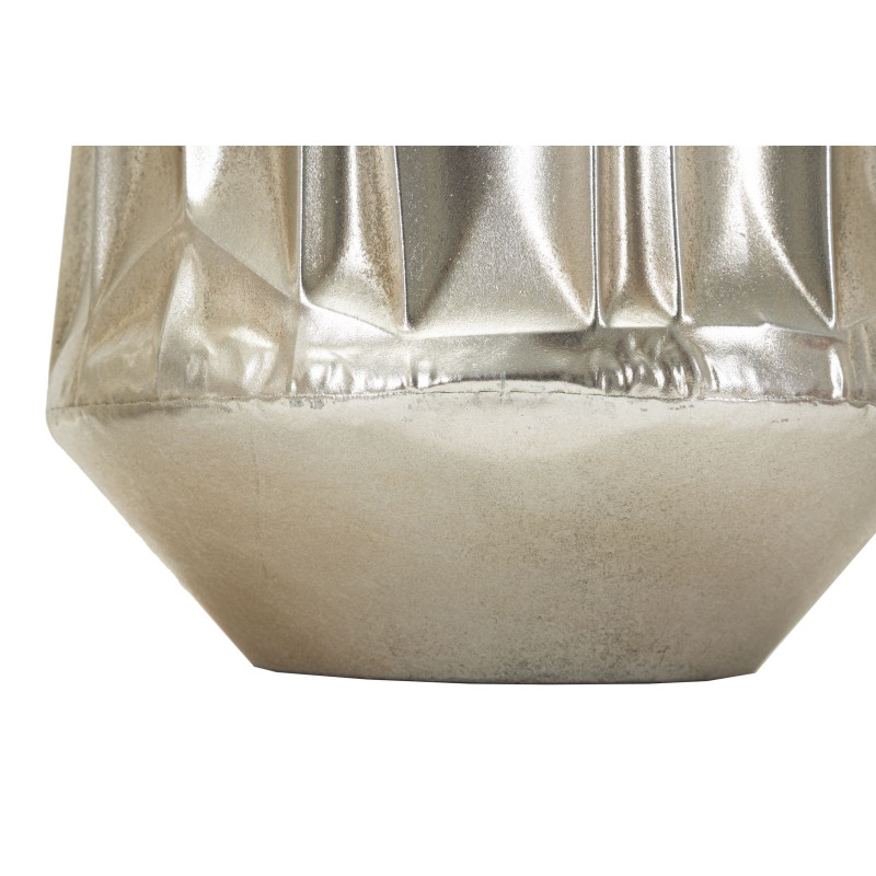 Lot de 3 Vases Argentés Élégants CM Ø35X38,5-27,5X33-18,5X26,5