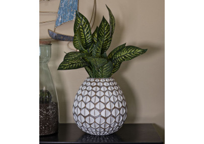 Vase en Résine Tibet Compact CM Ø27X27