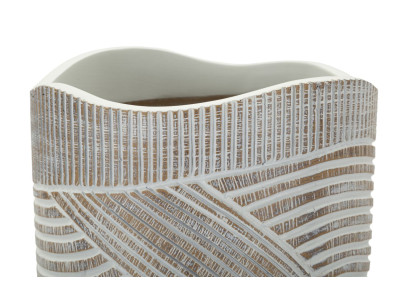 Pot Résine Bois Raffiné CM Ø 19X55