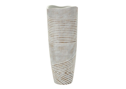 Vase Résine Bois Élégant CM Ø 18X45