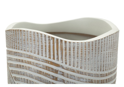 Vase Résine Bois Élégant CM Ø 18X45