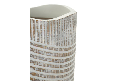 Vase Résine Bois Élégant CM Ø 18X45