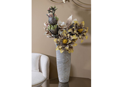 Vase Résine Bois Élégant CM Ø 18X45