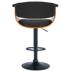 Tabouret de bar en tissu Vestal noyer/noir