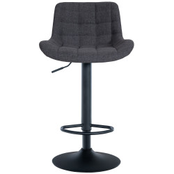 Lot de 2 tabourets de bar Tover, en tissu, noirs