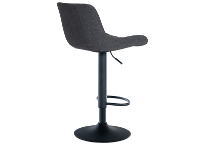 Lot de 2 tabourets de bar Tover tissu noir