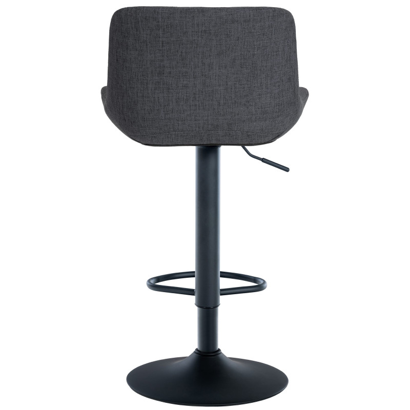 Lot de 2 tabourets de bar Tover tissu noir