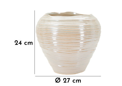 Vase Rond Perlé Chic CM Ø27X24