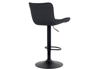 Lot de 2 tabourets de bar Emma en velours noir