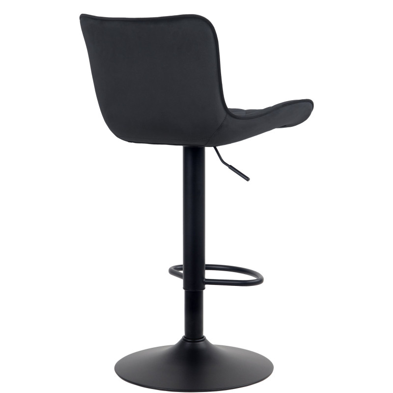 Lot de 2 tabourets de bar Emma en velours noir