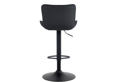 Lot de 2 tabourets de bar Emma velours noir