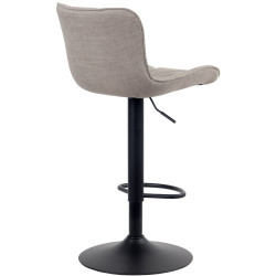 Ensemble de 2 tabourets de bar Linus, tissu taupe