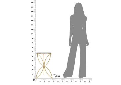 Luxurious Glam PAPILLON Plant Display Ø 35X60 cm - Iron & Mirror